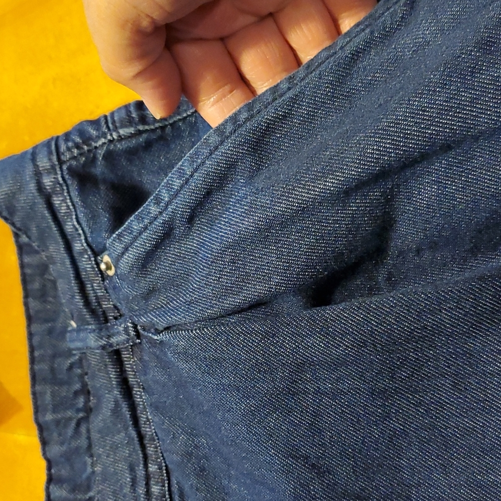 ZARA Trafaluc Denim Makers Women's Wide Leg Capri Pants - Size 4 - Picture 6 of 10